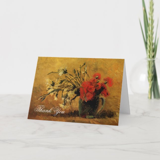 Wedding thank you note Vincent van Gogh  Carnation Card (Front)