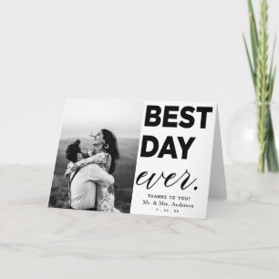 Wedding Thank You Photo Best Day Ever Card