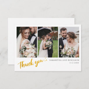 Wedding Thank You Photo Collage Card
