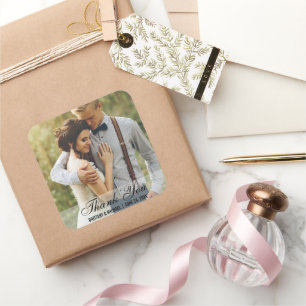 Wedding Thank You Photo Favour Stickers S