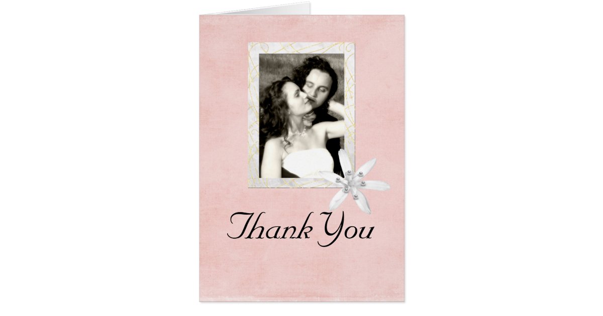 wedding thank you photo frame card zazzle ca photo frame thank you cards