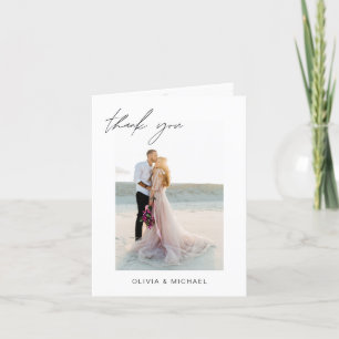 Wedding Thank You Photo Minimalist Romantic