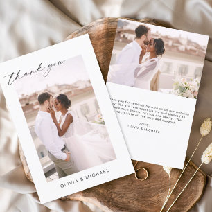 Wedding Thank You Photo Minimalist Romantic