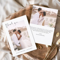 Wedding Thank You Photo Minimalist Romantic