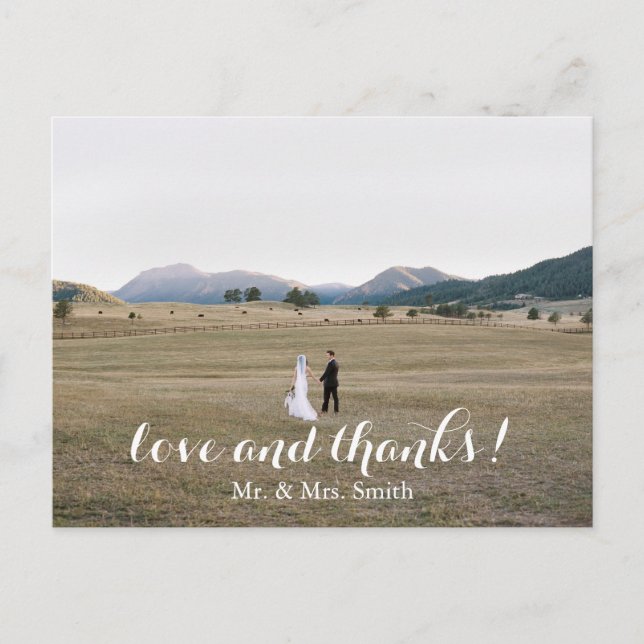Wedding Thank You Postcard (Front)