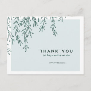 Wedding Thank You Postcard