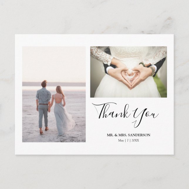 Wedding Thank You Postcard (Front)