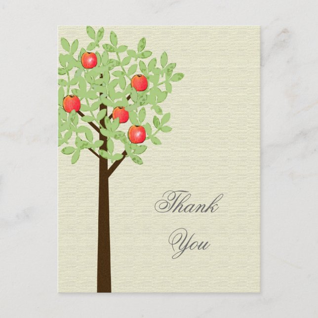 Wedding thank you postcard.  Spring and summer. Postcard (Front)