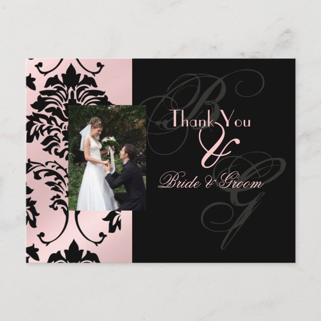 Wedding Thank you postcards insert your photo (Front)