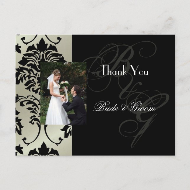 Wedding Thank you postcards insert your photo (Front)