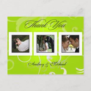 Wedding Thank you postcards insert your photos