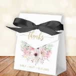 Wedding Thank You Rustic Pink Floral Favour Boxes<br><div class="desc">Wedding Thank You Rustic Pink Floral Favour Boxes. Stylishly personalize with your custom names and date.</div>