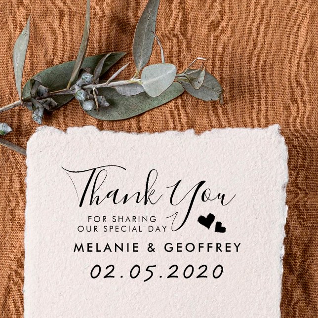 Wedding Thank You Script | Custom Names & Date Rubber Stamp (Creator Uploaded)