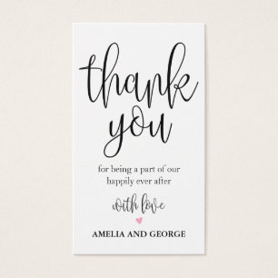 Wedding Thank You Tags Lovely Calligraphy