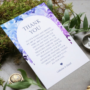 Wedding Thank You Watercolor Floral