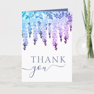 Wedding Thank You Watercolor Wisteria Floral