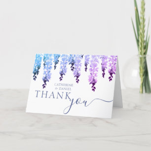 Wedding Thank You Watercolor Wisteria Floral
