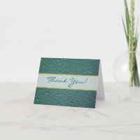 Wedding Thank You with Water Droplets Background