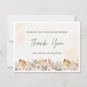 Wedding Thanks card Elegant