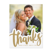 Wedding Thanks | Handwritten Design Over Photo