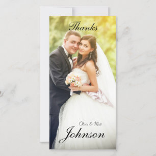 Wedding Thanks Photo Card