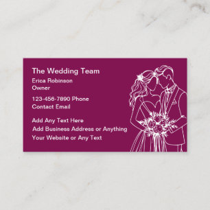 Wedding Theme Bride Groom Flowers Business Card