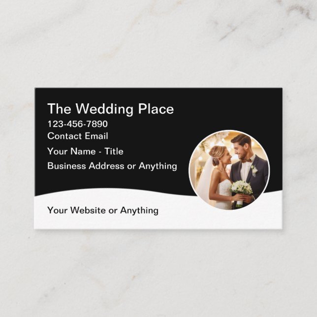 Wedding Theme Business Cards Modern Design (Front)