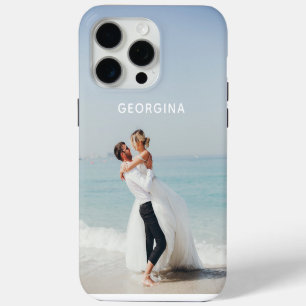Wedding Themed Photo Template Personalized Name iPhone 15 Pro Max Case