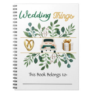 WEDDING THINGS SPIRAL NOTEBOOK