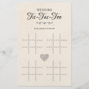 Wedding Tic-Tac-Toe Decorative Table Game Rustic