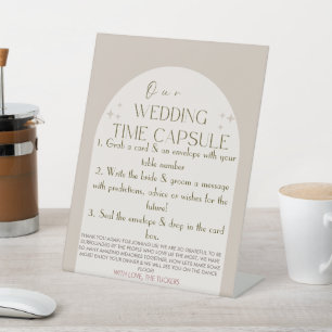 Wedding Time Capsule Pedestal Sign