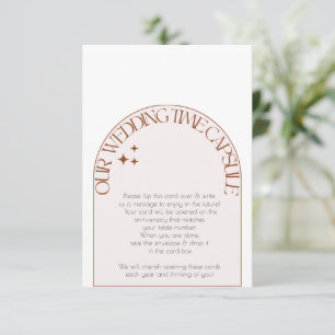 wedding time capsule stationery card