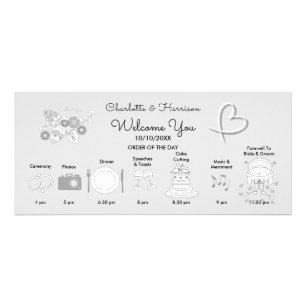 Wedding Time Line Program Hand Drawn Icons
