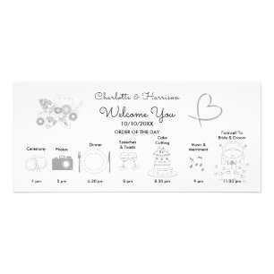 Wedding Time Line Program Hand Drawn Icons
