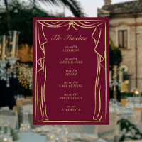 Wedding Timeline Illustrated Curtain