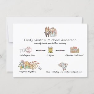 Wedding Timeline Invtiation Program Save Date Icon