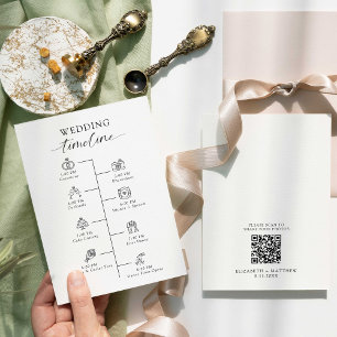 Wedding Timeline Program Elegant Minimalist Modern