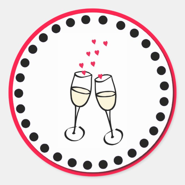 Wedding Toast Envelope Stickers (Front)