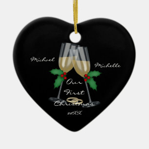 Wedding Toast Our First Christmas Ornament