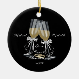 Wedding Toast Our First Christmas Ornament