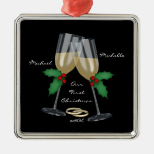 Wedding Toast Our First Christmas Ornament