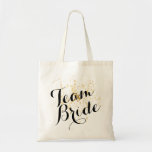 Wedding Tote Bag Favors Gold Team Bride<br><div class="desc">Perfect bridal gift for your bridesmaids. Tote bag with gold details for all the must-haves for your perfect bridal party</div>