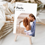 Wedding Travel Destination Photo & Name Table Number<br><div class="desc">Add a special finishing touch to your wedding reception tables with these custom photo table number cards. Name each table after a memorable travel destination and add a photo and the destination name to these unique card holders. Your photo is aligned at the bottom in an arched layout, with the...</div>