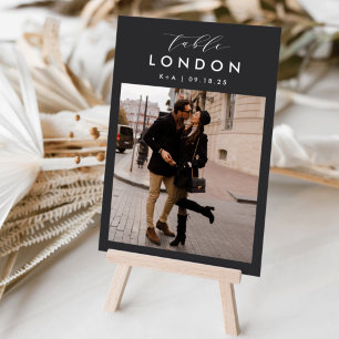 Wedding Travel Destination Photo & Name Table Number