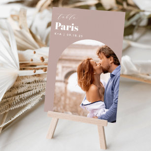 Wedding Travel Destination Photo & Name Table Number