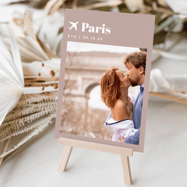 Wedding Travel Theme Destination Photo & Name Table Number (Creator Uploaded)