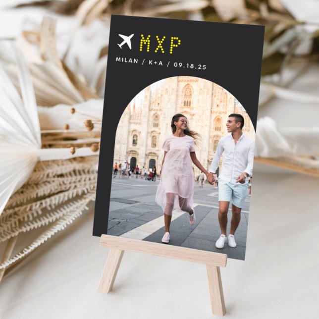 Wedding Travel Theme Photo & Airport Code Table Number (Creator Uploaded)