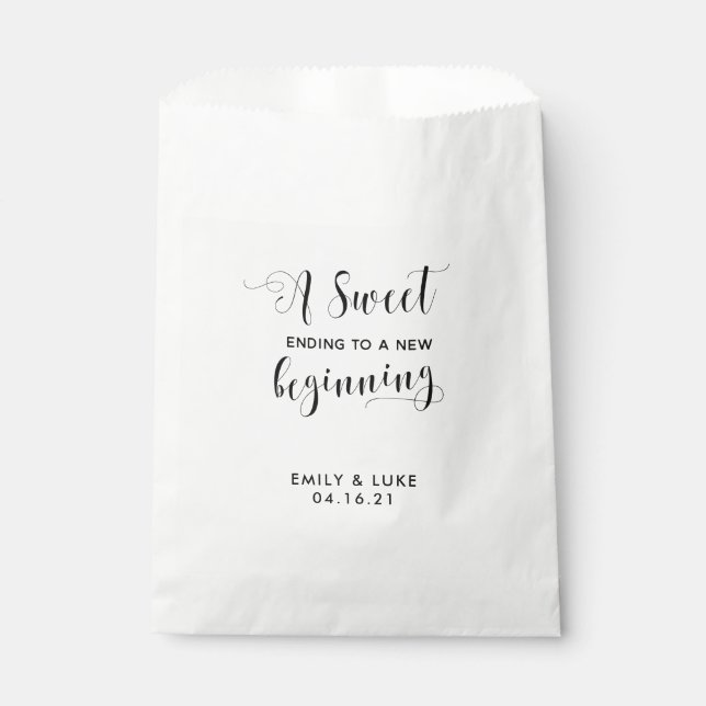 Wedding Treat Favour Bag, Candy, Cookie Favour Bag (Front)