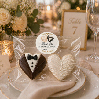 Wedding treat favour thank you date bride groom  c classic round sticker