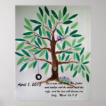 Wedding Tree Guest Book Gift<br><div class="desc">This is a wedding  tree poster that your guests can sign at your wedding. They sign the leaves. It is fully custumizable.</div>